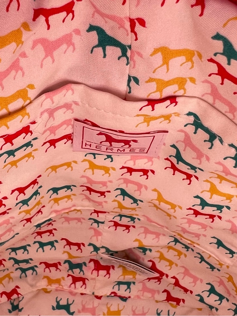 Hermès Rare Kids Horse Stripe Cavalcolor backpack in cotton horse felt patch - Picture 8 of 8